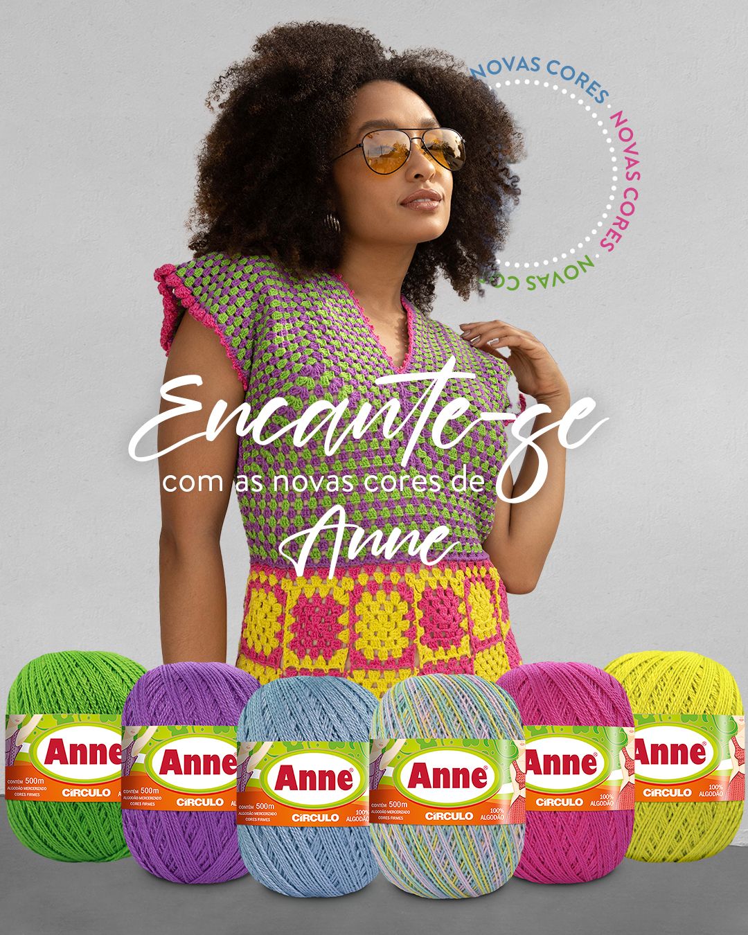 Rolls of Circulo ANNE Cotton Yarn displayed.