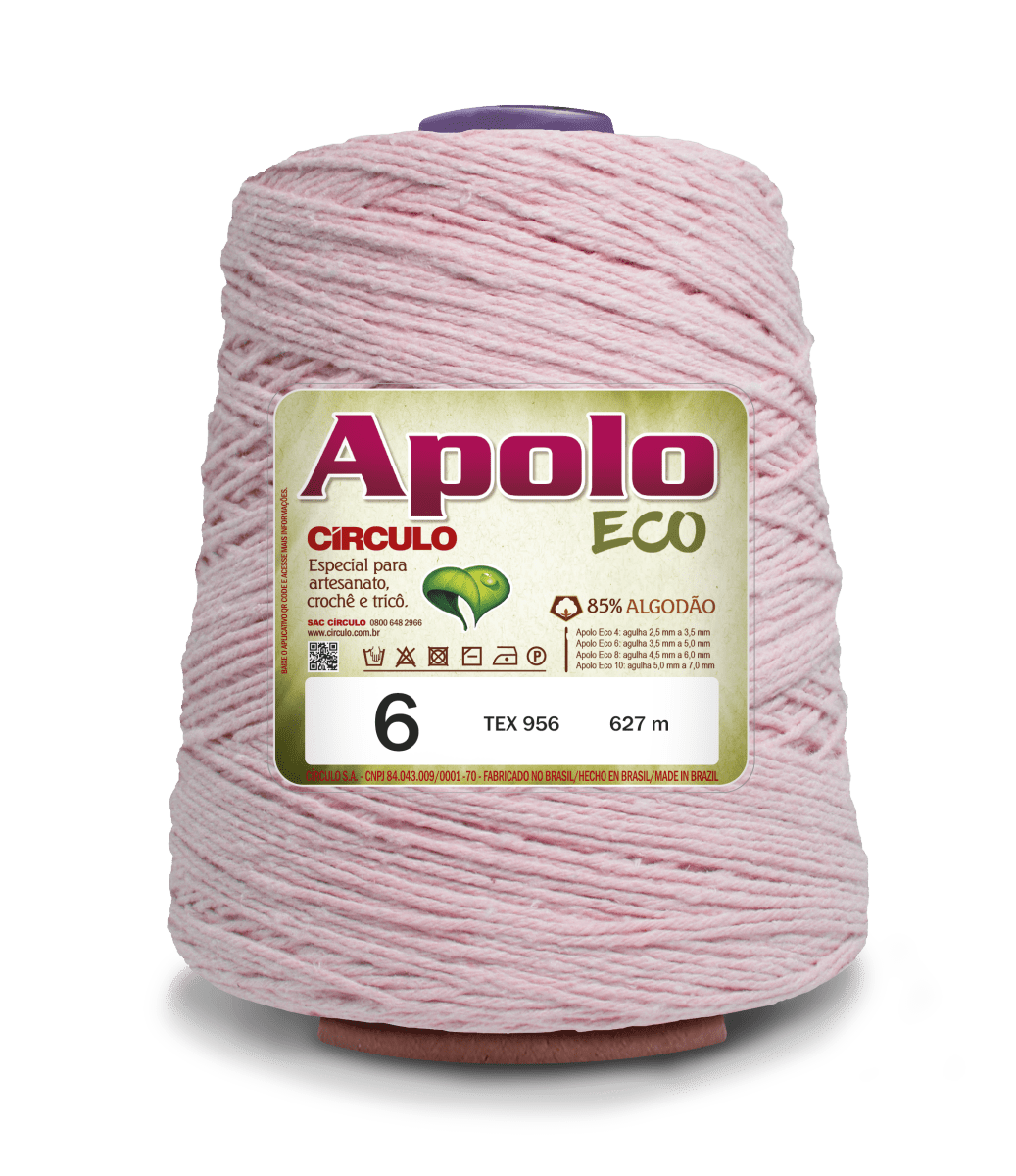 Apolo Eco 4/6 Cotton Cord Yarn – Ideal for Crochet Bags & Home Decor (600g) - Leo Hobby