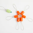 KnitPro NEW ZOONI Stitch Markers in Coloured Beads Orange Lily 